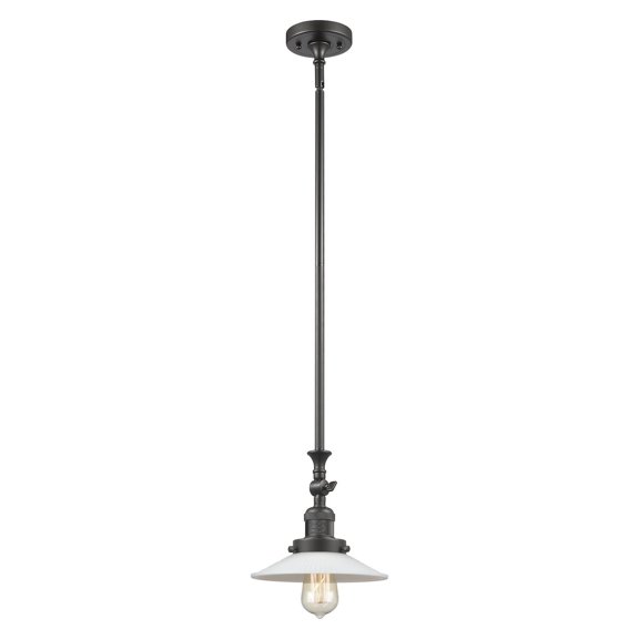 Innovations Lighting 206 Halophane Halophane 9" Wide Adjustable Mini Pendant - Oil Rubbed