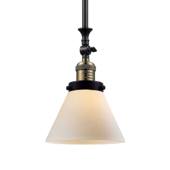 Innovations Lighting 206-BAB-G41 Large Cone 8" Wide Adjustable Mini Pendant - Black /