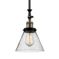 thumbnail image 1 of Innovations Lighting 206 Large Cone Large Cone 8" Wide Adjustable Mini Pendant - Black, 1 of 7
