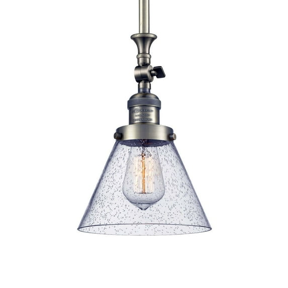 Innovations Lighting 206 Large Cone Large Cone 8" Wide Adjustable Mini Pendant - Brass