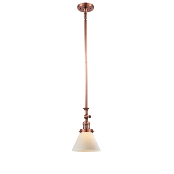 Innovations Lighting 206-AC-G41 Large Cone 8" Wide Adjustable Mini Pendant - Copper