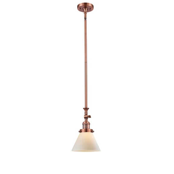 Innovations Lighting 206-AC-G41 Large Cone 8" Wide Adjustable Mini Pendant - Copper