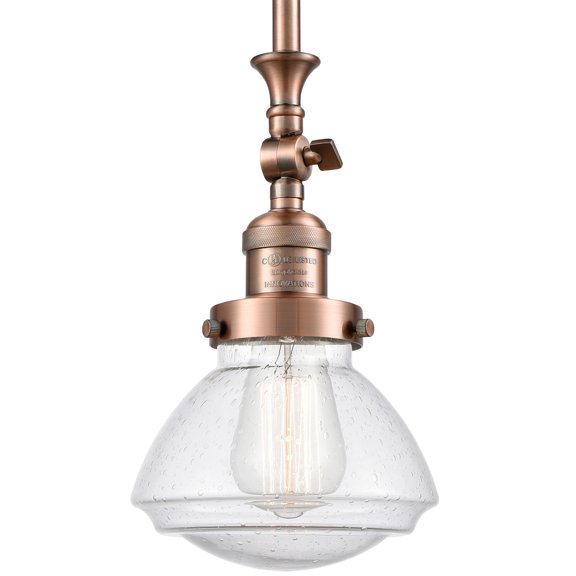 Innovations Lighting 206 Olean Olean 7" Wide Mini Rod Hung Adjustable Pendant - Copper