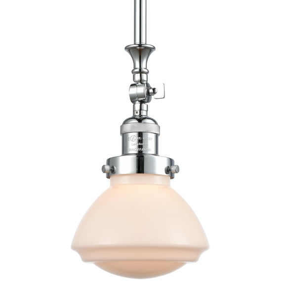 Innovations Lighting 206 Olean Olean 7" Wide Mini Rod Hung Adjustable Pendant - White