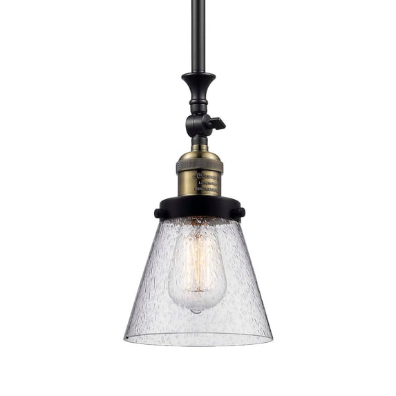 Innovations Lighting 206-BAB-G64 Small Cone 6" Wide Adjustable Mini Pendant - Black