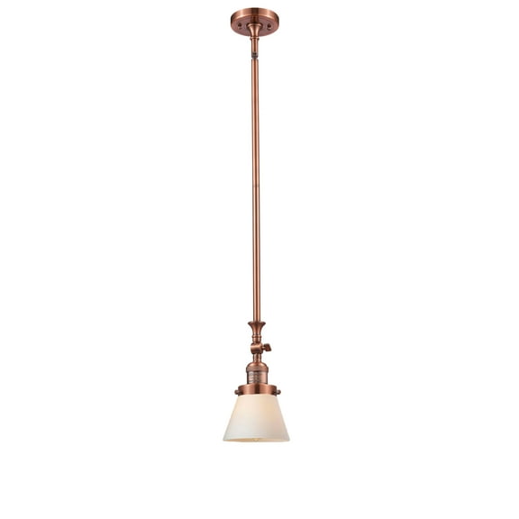 Innovations Lighting 206-AC-G61 Small Cone 6" Wide Adjustable Mini Pendant - Copper