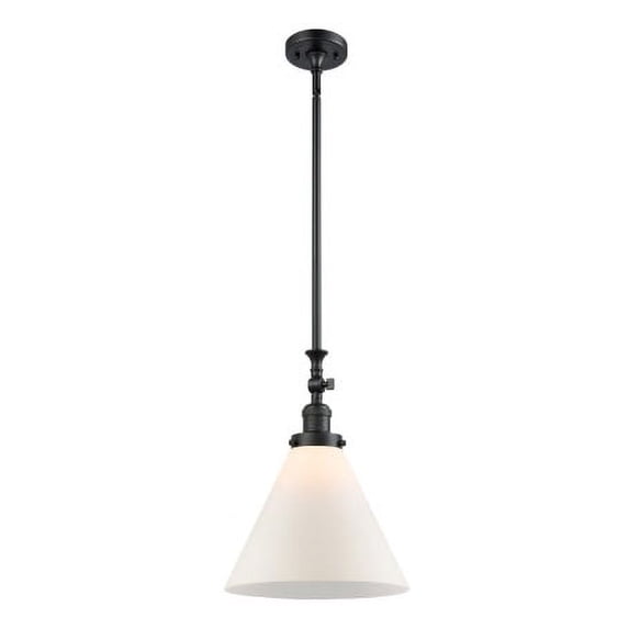 Innovations Lighting 206-BK-G41-L X-Large Cone 12" Wide Single Pendant - White