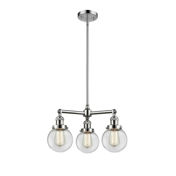 Innovations Lighting 207-6 Beacon Beacon 3 Light 19" Wide Chandelier - Chrome