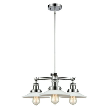 Innovations Lighting 207 Halophane Halophane 3 Light 22" Wide Chandelier - Polished Chrome
