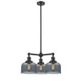 thumbnail image 1 of Innovations Lighting 207 Large Bell Large Bell 3 Light 22" Wide Chandelier - Bronze, 1 of 7