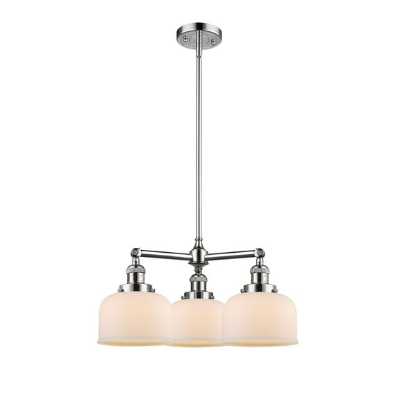 Innovations Lighting 207 Large Bell Large Bell 3 Light 22" Wide Chandelier - White