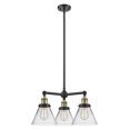 thumbnail image 1 of Innovations Lighting 207 Large Cone Cone 3 Light 22" Wide Commercial Chandelier - Black /, 1 of 7