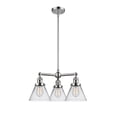 thumbnail image 1 of Innovations Lighting 207-PC-G42-LED Large Cone-10.5W 3 LED Chandelier in Industrial Style-22 Inches Wide by 13 Inches High   Polished Chrome Finish with Clear Glass, 1 of 2
