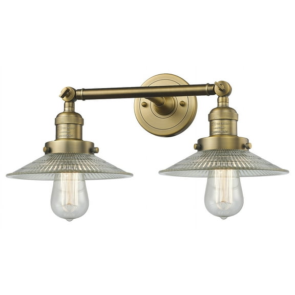 Innovations Lighting 208 Halophane Halophane 2 Light 18" Wide Bathroom Vanity Light -