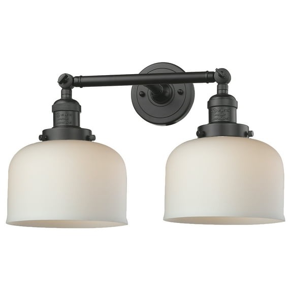 Innovations Lighting 208 Large Bell Large Bell 2 Light 19" Wide Bathroom Vanity Light -