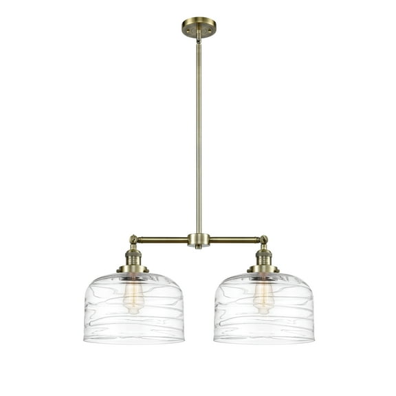 Innovations Lighting 209-10-21-L Bell Linear Bell 2 Light 21" Wide Linear Pendant -
