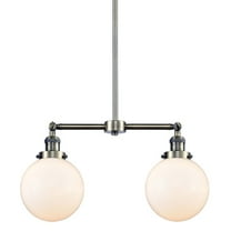 Innovations Lighting 209-8 Beacon Beacon 2 Light 25" Wide Linear Chandelier - Antique