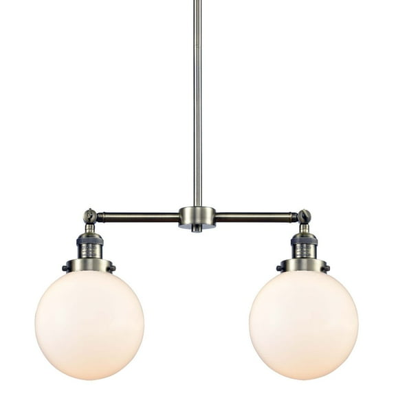 Innovations Lighting 209-8 Beacon Beacon 2 Light 25" Wide Linear Chandelier - Antique