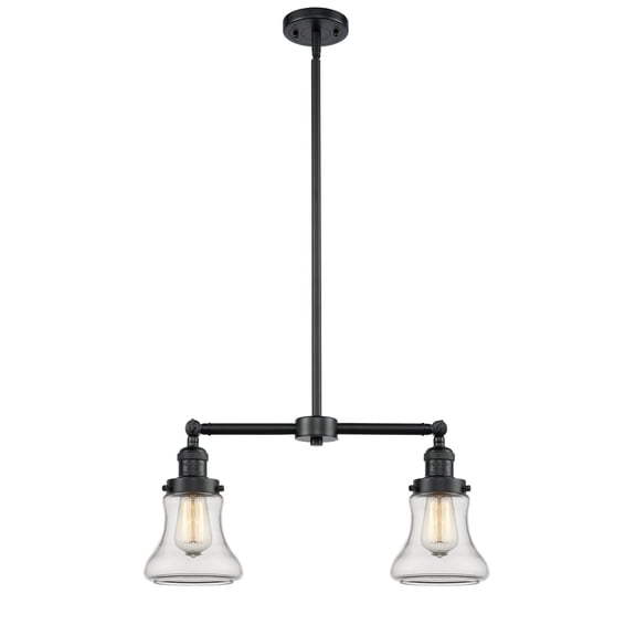 Innovations Lighting 209 Bellmont Bellmont 2 Light 21" Wide Linear Chandelier / Semi-Flush