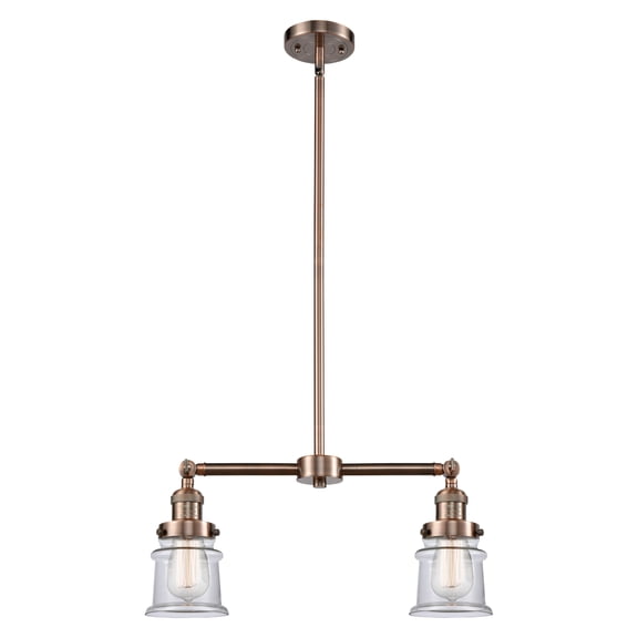 Innovations Lighting 209-AC-G182 Canton 2 Light 21" Wide Linear Chandelier / Semi-Flush