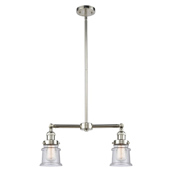 Innovations Lighting 209-PN-G184 Canton 2 Light 21" Wide Linear Chandelier / Semi-Flush