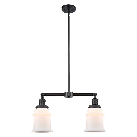 Innovations Lighting 209-BK-G181 Canton 2 Light 21" Wide Linear Chandelier / Semi-Flush
