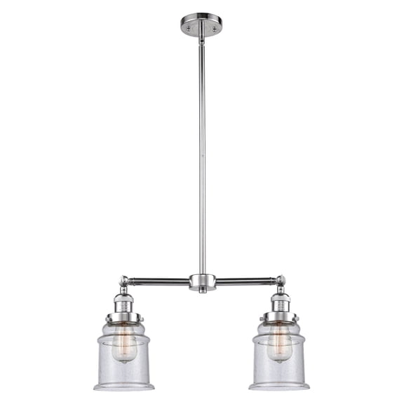 Innovations Lighting 209-PC-G184 Canton 2 Light 21" Wide Linear Chandelier / Semi-Flush
