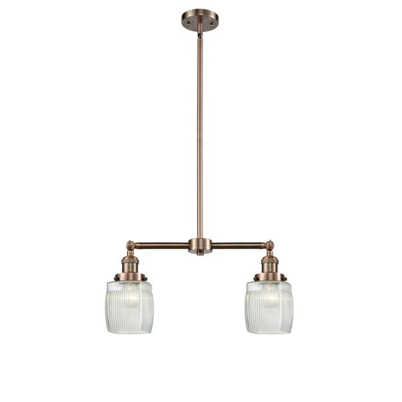 Innovations Lighting 209 Colton Colton 2 Light 22" Wide Linear Chandelier / Semi-Flush