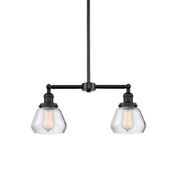 Innovations Lighting 209-BK-G172 Fulton 2 Light 21" Wide Linear Chandelier - Black