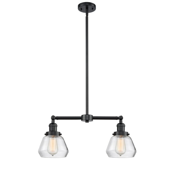 Innovations Lighting 209-OB-G172 Fulton 2 Light 21" Wide Linear Chandelier - Bronze
