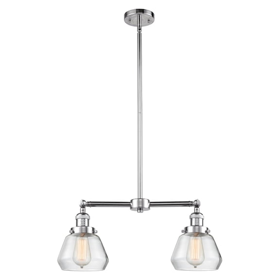 Innovations Lighting 209-PC-G172 Fulton 2 Light 21" Wide Linear Chandelier - Chrome