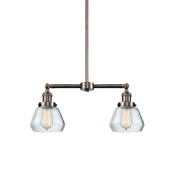 Innovations Lighting 209-AC-G172 Fulton 2 Light 21" Wide Linear Chandelier - Copper