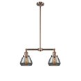 thumbnail image 1 of Innovations Lighting 209-AC-G173 Fulton 2 Light 21" Wide Linear Chandelier - Copper, 1 of 7