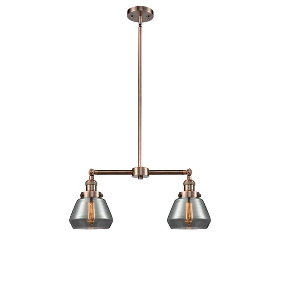 Innovations Lighting 209-AC-G173 Fulton 2 Light 21" Wide Linear Chandelier - Copper