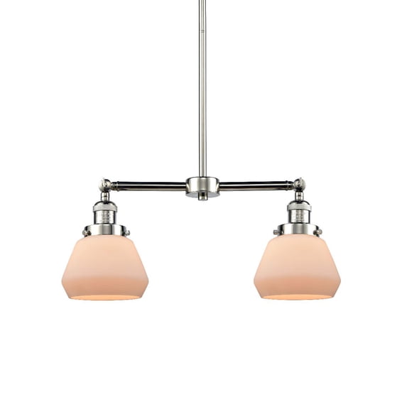 Innovations Lighting 209-PN-G171 Fulton 2 Light 21" Wide Linear Chandelier - White