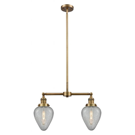 Innovations Lighting 209 Geneseo Geneseo 2 Light 21" Wide Linear Chandelier - Brass