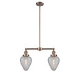 thumbnail image 1 of Innovations Lighting 209-AC-G165 Geneseo 2 Light 21" Wide Linear Chandelier - Copper, 1 of 7
