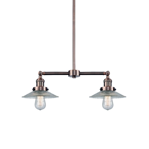 Innovations Lighting 209 Halophane Halophane 2 Light 21" Wide Linear Chandelier /