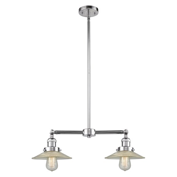 Innovations Lighting 209 Halophane Halophane 2 Light 21" Wide Linear Chandelier /