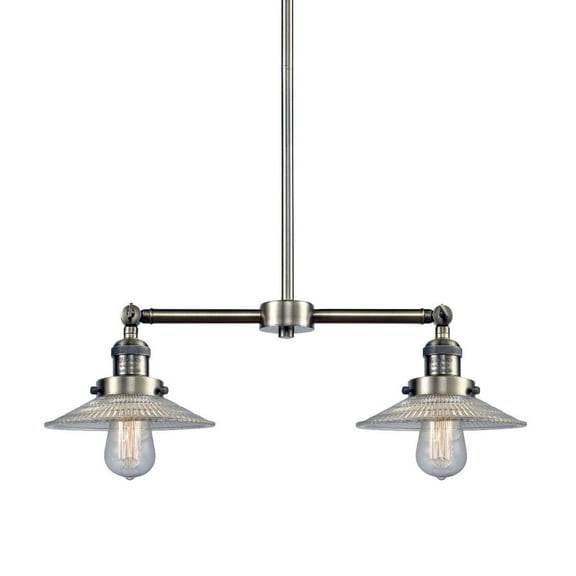 Innovations Lighting 209 Halophane Halophane 2 Light 21" Wide Linear Chandelier /