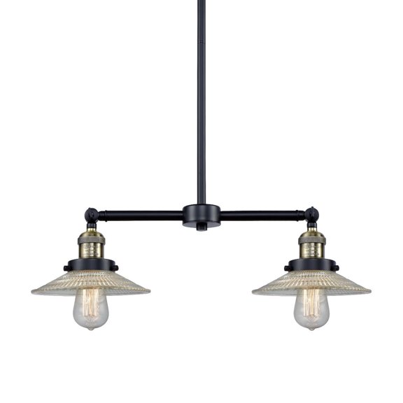 Innovations Lighting 209 Halophane Halophane 2 Light 21" Wide Linear Chandelier /