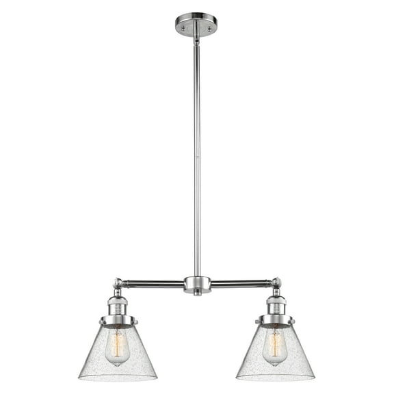 Innovations Lighting 209 Large Cone Large Cone 2 Light 21" Wide Linear Chandelier /