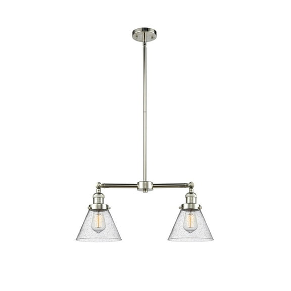 Innovations Lighting 209 Large Cone Large Cone 2 Light 21" Wide Linear Chandelier /