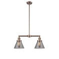 thumbnail image 1 of Innovations Lighting 209-AC-G43 Large Cone 2 Light 21" Wide Linear Chandelier / Semi-Flush, 1 of 7