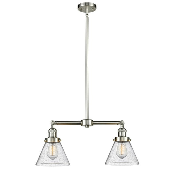 Innovations Lighting 209 Large Cone Large Cone 2 Light 21" Wide Linear Chandelier /
