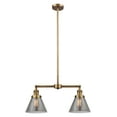 thumbnail image 1 of Innovations Lighting 209 Large Cone Large Cone 2 Light 21" Wide Linear Chandelier /, 1 of 7