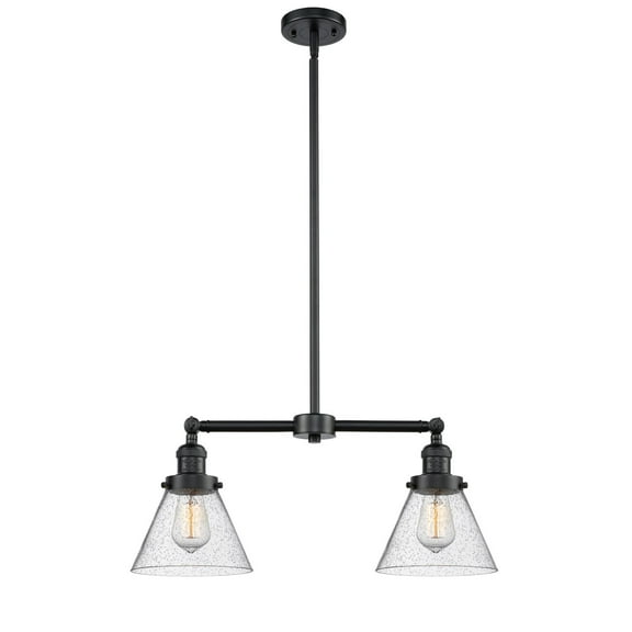 Innovations Lighting 209 Large Cone Large Cone 2 Light 21" Wide Linear Chandelier /