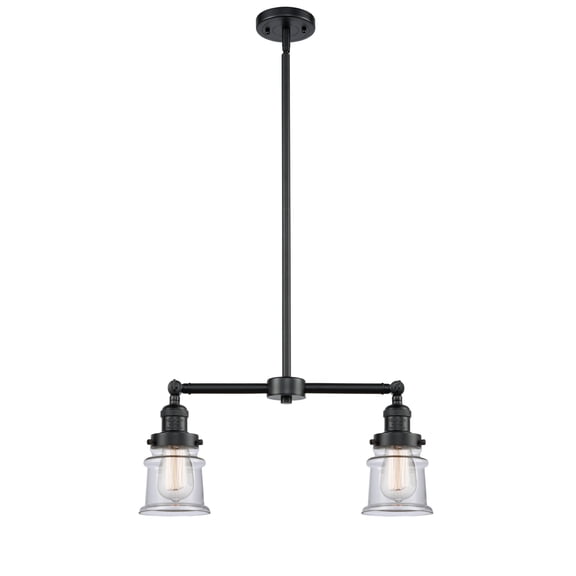 Innovations Lighting 209-OB-G182S-LED Small Canton-7W 2 LED Chandelier in Traditional Style-21 Inches Wide by 10 Inches High Oil Rubbed Bronze Finish with Clear Glass