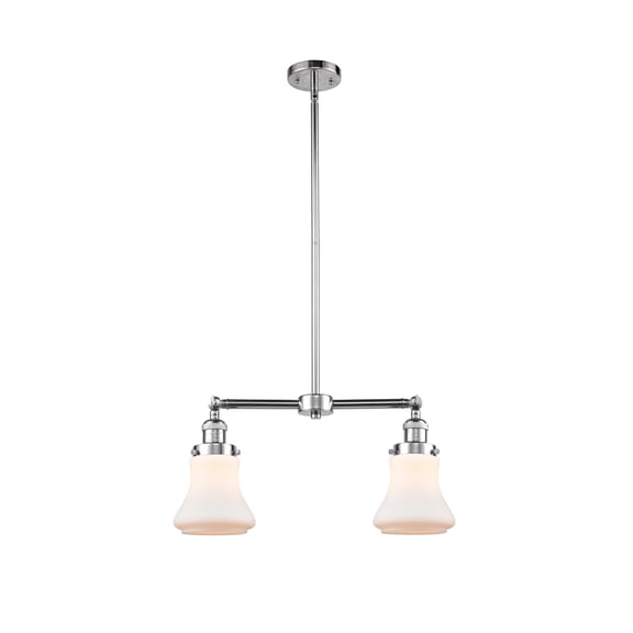 Innovations Lighting 209-PC-G191-LED Bellmont-7W 2 LED Chandelier in Traditional Style-21 Inches Wide by 10 Inches High Polished Chrome Finish with Matte White Glass