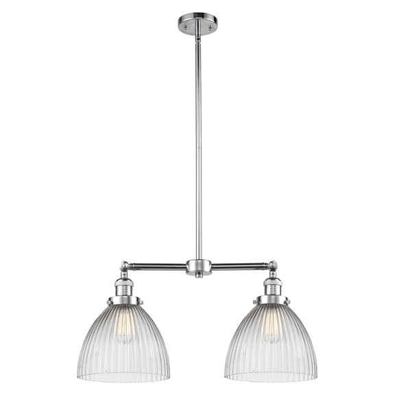 Innovations Lighting 209-PC-G222 Seneca Falls 2 Light 21" Wide Linear Chandelier - Chrome